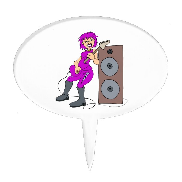 guitar female punk purple against speaker.png cake picks