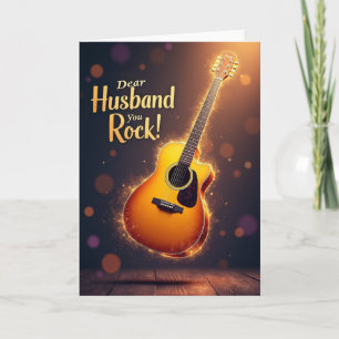 Guitar Floral Fathers Day Card