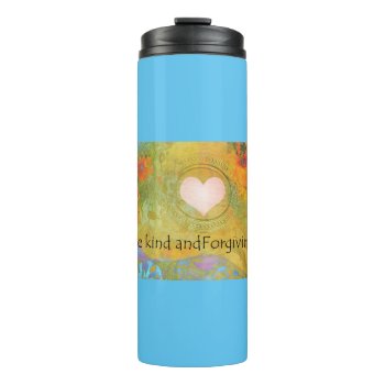 Guitar Flowers Kind And Forgiving Thermal Tumbler by profilesincolor at Zazzle