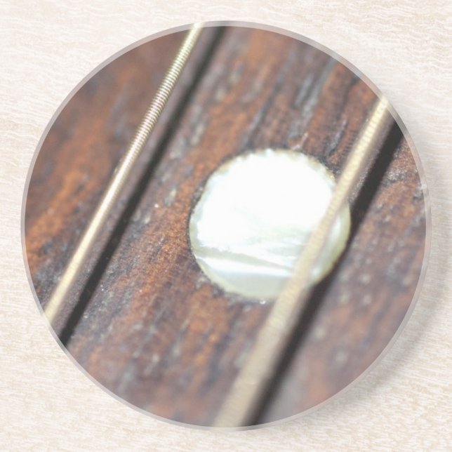 Guitar Fret Sandstone Coaster (Front)