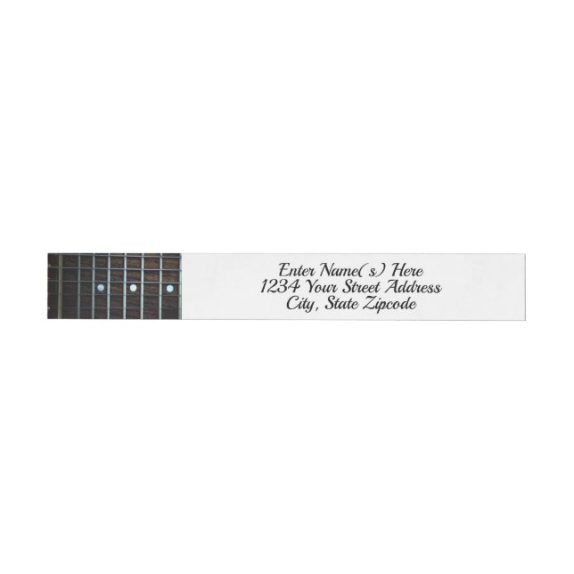 Guitar Fretboard Photograph On Wrap Around Label (Individual)