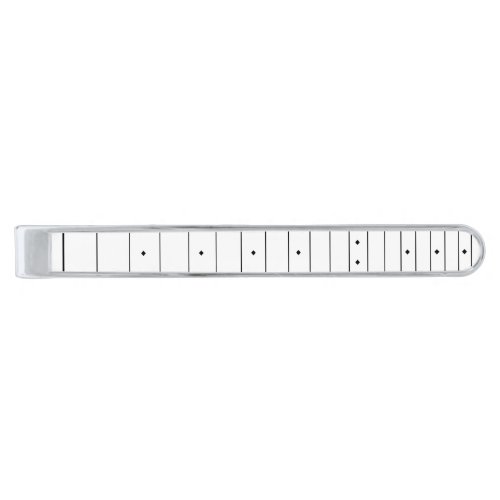 Guitar Fretboard Silver Tie Bar