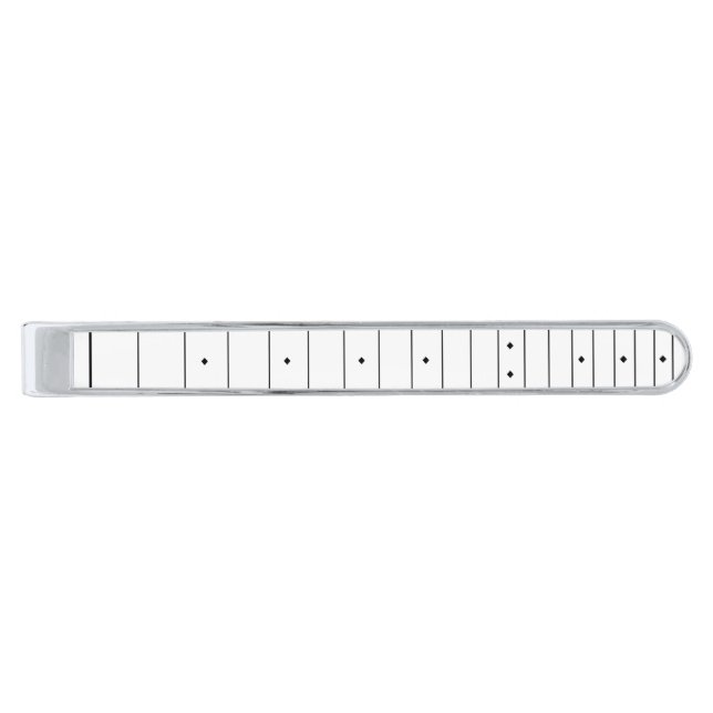 Guitar Fretboard Silver Tie Bar (Front)
