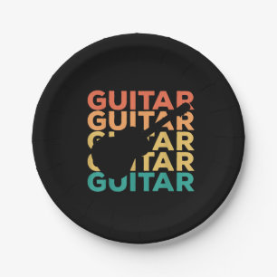 Guitar Gift   Acoustic Guitar Guitarists Paper Plates