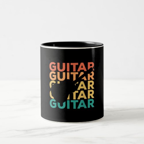 Guitar Gift  Acoustic Guitar Guitarists Two_Tone Coffee Mug