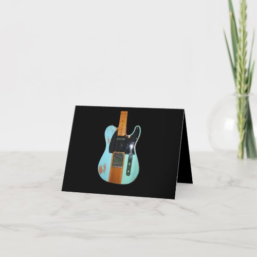 Guitar Gift  Cool Electric Guitar Thank You Card
