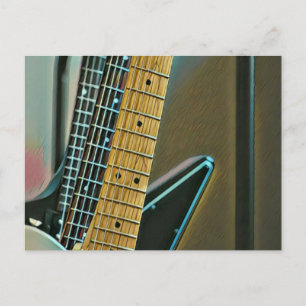 guitar gift for fathers day postcard