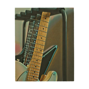 guitar gift for fathers day wood wall art