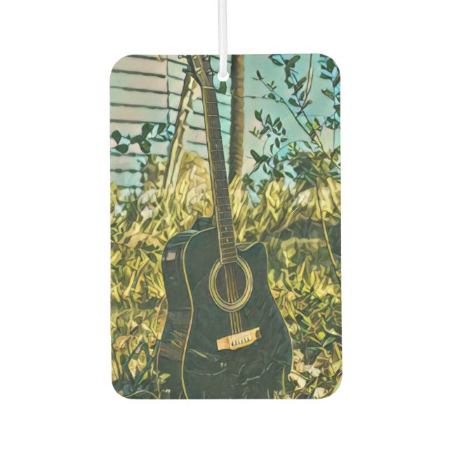 Guitar gift for guitarist air freshener (Front)