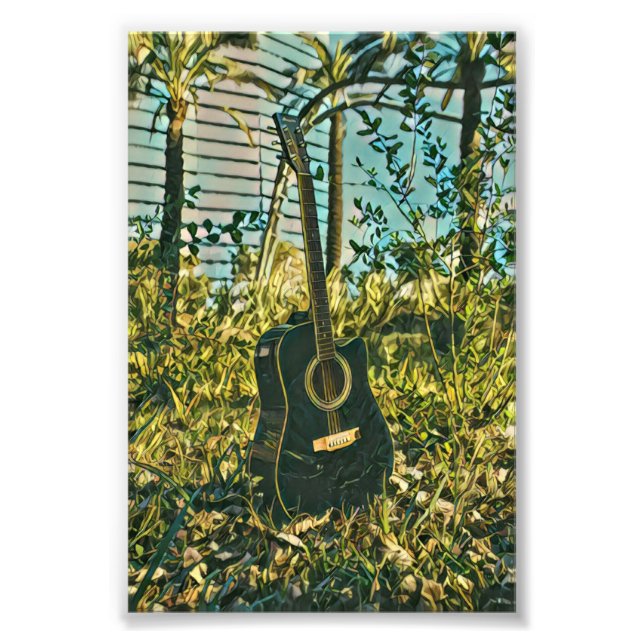Guitar gift for guitarist photo print (Front)
