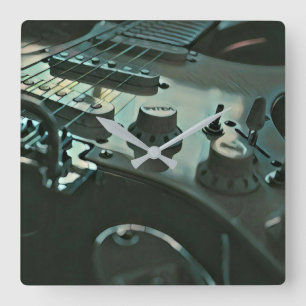 Guitar gifts for boyfriend square wall clock
