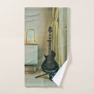 Guitar gifts for dad hand towel 