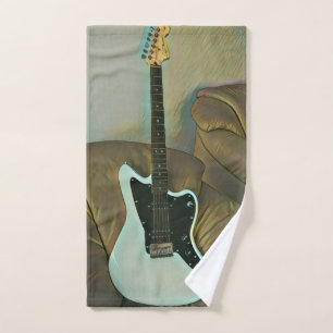 Guitar gifts for dad hand towel 