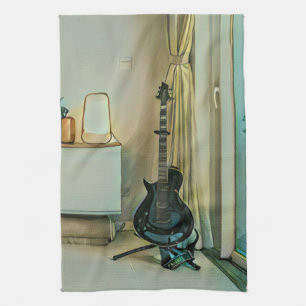 Guitar gifts for dad kitchen towel