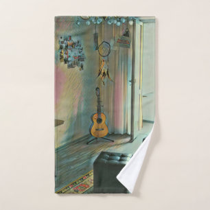 Guitar gifts for her hand towel