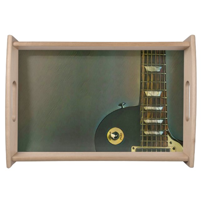 Guitar gifts for him serving tray (Front)