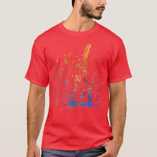 Guitar Gifts Men Music Notes Guitarist Musician Mu T-Shirt