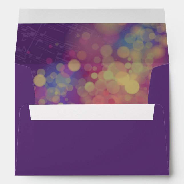 Guitar Girl Bat Mitzvah Customizable Envelope (Back (Bottom))