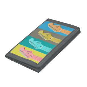 Guitar Girl modern pastel colorful music Tri-fold Wallet