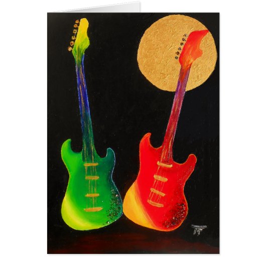 Guitar Glitter Cards (Front)