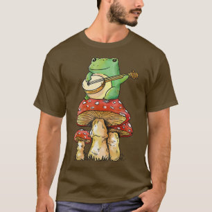 Guitar Goblincore Natur Magical Fungi Cottagecore T-Shirt