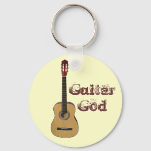 Guitar God Keychain
