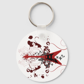 Guitar God Keychain