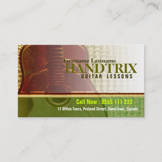 GUITAR "Gold Forest" Business card (Front)