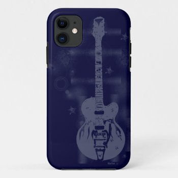 Guitar Graphic Blue Iphone 5 Case by Method77 at Zazzle