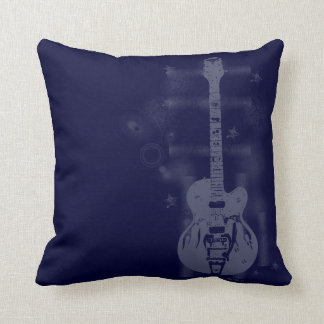 Guitar Graphic Blue Pillows