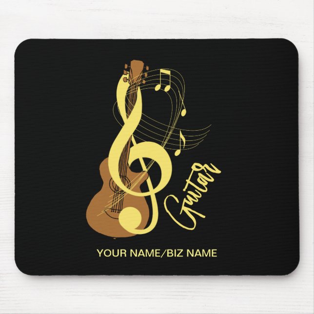 Guitar Graphic Musician Music Theme Mouse Pad (Front)