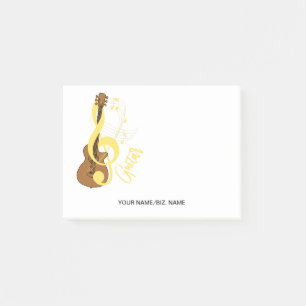 Guitar Graphic Musician Music Theme Post-it Notes