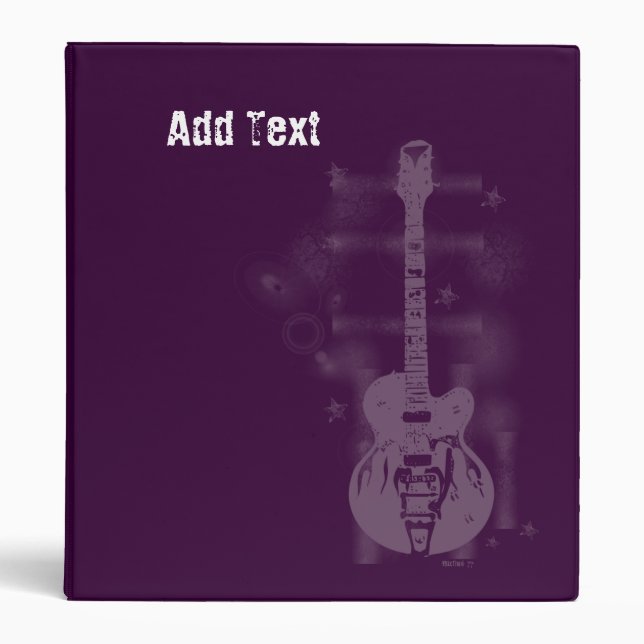 Guitar Graphic Purple Custom Binders (Front)