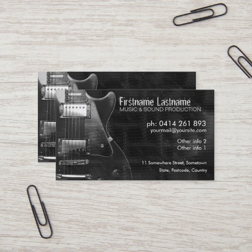 Customizable GUITAR "GREyAZ" Business card