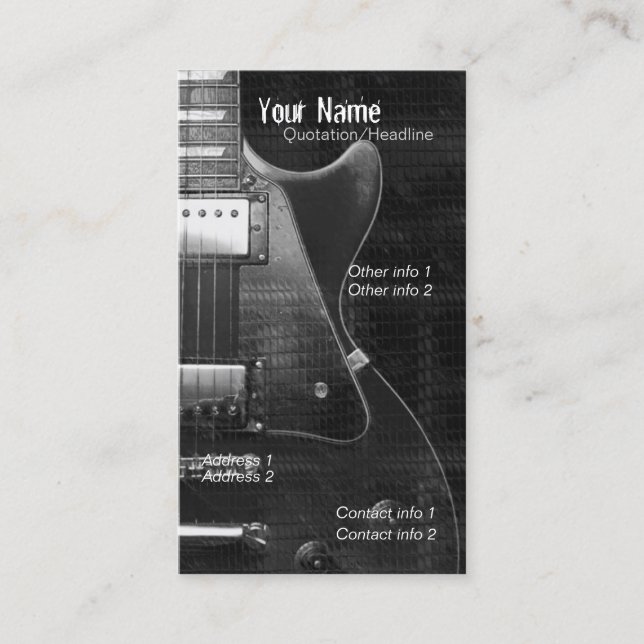 GUITAR "GREYZ" Business card (Front)