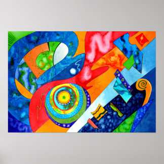 "Guitar Groove"  by R.A.Brown© Poster