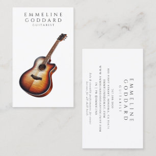 Guitar Guitarist Music Musician Teacher Business Card