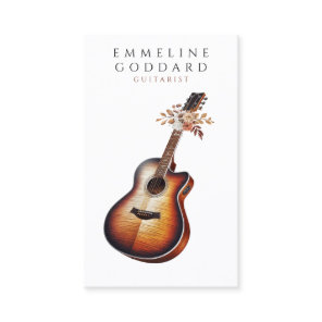 Guitar Guitarist Music Musician Teacher Business Card