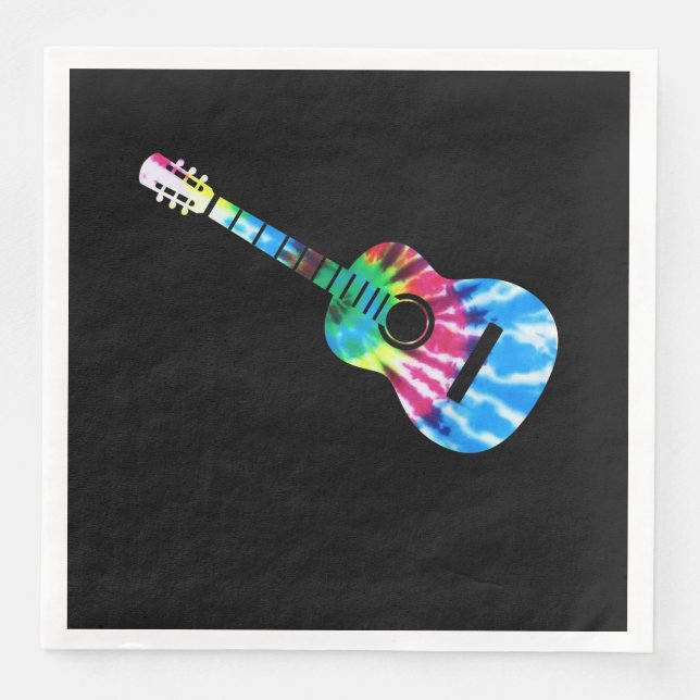 Guitar Guitarists Gift Paper Dinner Napkins (Front)