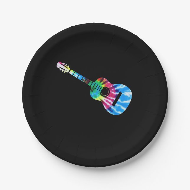 Guitar Guitarists Gift Paper Plates (Front)
