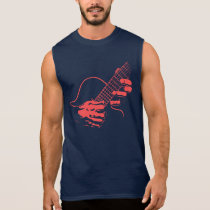 Guitar Hands II -red Sleeveless Shirt Guitar Hands II -red Sleeveless Shirt