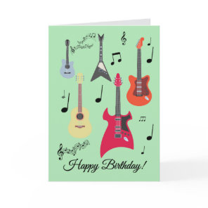 Guitar Happy Birthday Card