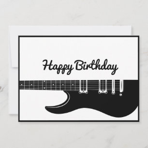Guitar Happy Birthday Holiday Card