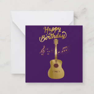 Guitar Happy Birthday Note Card