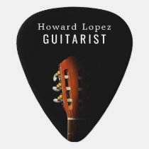 Guitar Head, Guitarist, Musician, Personalized Pick