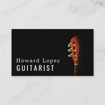 Guitar Head  Guitarist  Professional Musician Business Card by TheBusinessCardStore at Zazzle
