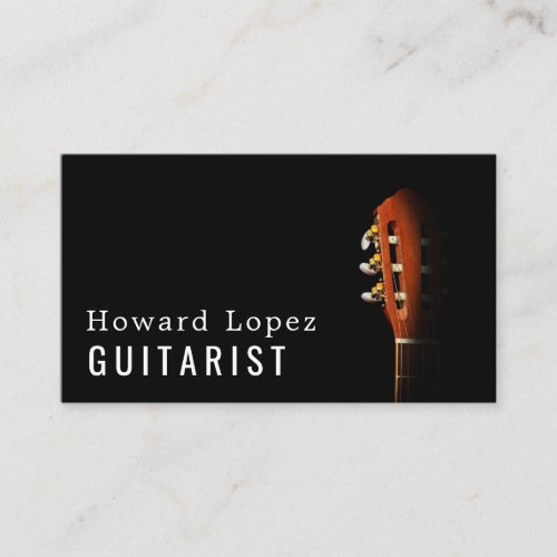 Guitar Head Guitarist Professional Musician Business Card