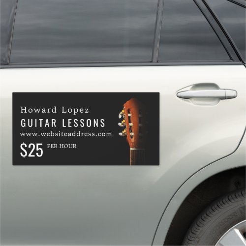 Guitar Head Guitarist Professional Musician Car Magnet