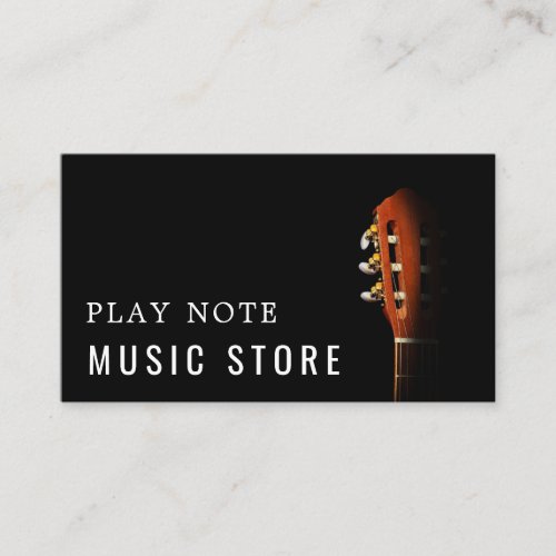 Guitar Head Musical Instrument Store Business Card