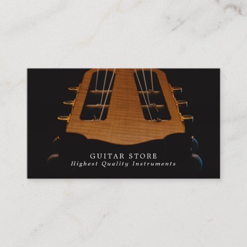Guitar Head Musical Instrument Store Business Card